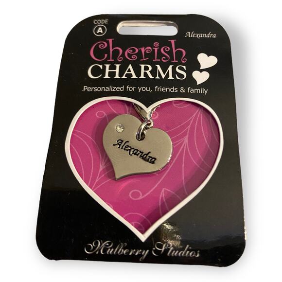 Cherish Charms ALEXANDRA Name Bracelet Charm NEW NWT Silvertone Silver Tone - Picture 1 of 3
